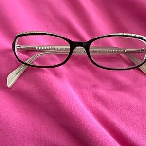 Norma Kamali Stylish Black and Cream Eyeglasses